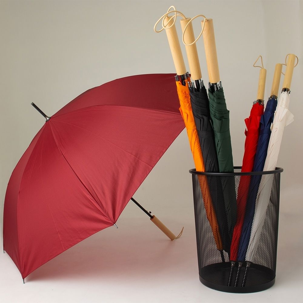Guarda-Chuva Automático com Pegador de Madeira